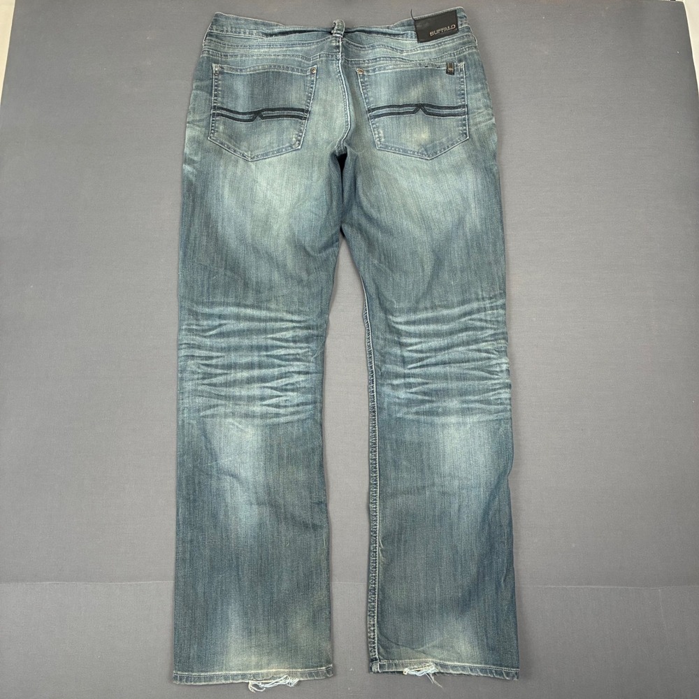 Buffalo David Bitton Evan Slim Whiskered Jeans Men's Size 35x32 Grunge Y2K